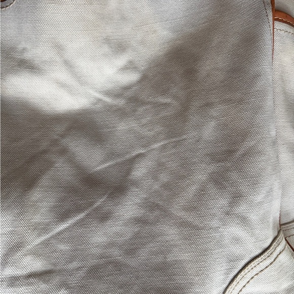 Coach Cream and Tan Leather Tote - Picture 9 of 15